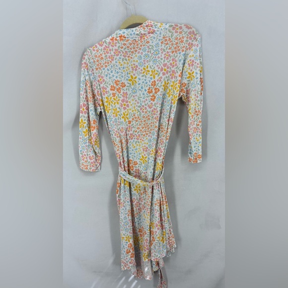 Posh Peanut Floral Daisy Lounge Robe Bamboo Viscose Soft Stretch Women’s L XL - Picture 2 of 8